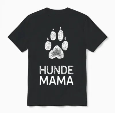 Dog Mum Woman Dog Mummy Dog Unisex T-Shirt - Black