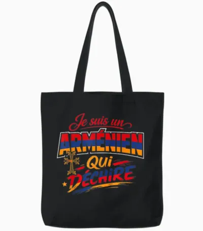 Je Suis Un Arménien Qui Déchire Humour Arménie Cadeau Tote Bags - Black