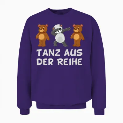 Be Different Mut Panda Verrückt Tanzen Tanz Aus Der Reihe Unisex Sweatshirt - Purple