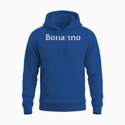 Bonanno Name Text Italia Italian Surname Unisex Hoodie - Royal
