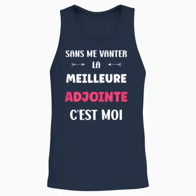 Citation Adjointe Humour Je Suis La Meilleure Adjointe Unisex Tank Top - Navy