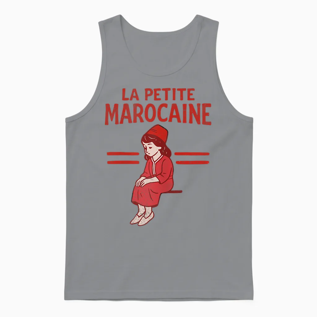 La Petite Marocain Moroccan Girl Gift Woman Morocco Unisex Tank Top in Sport Grey