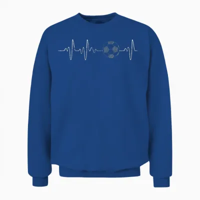 Soccer Heartbeat Unisex Sweatshirt - Royal
