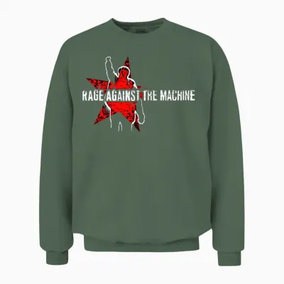 Rage, Against, The, Machine, Unisex Sweatshirt - Military Green