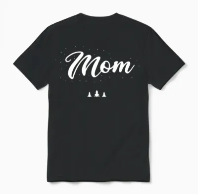 Mom Funny Christmas Unisex T-Shirt - Black