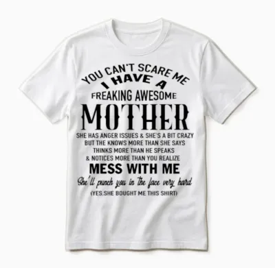 Freaking Awesome Mother She Was Born in August Unisex T-Shirt - White