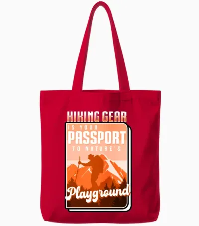 Hiking Gear Is Your Passport to Natures Playground Tote Bags - Red