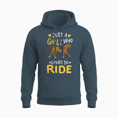 Horse Horseback Riding Unisex Hoodie - Dark Heather