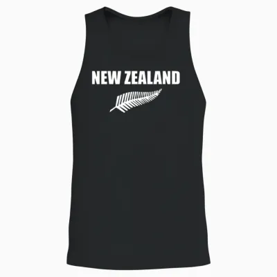 New Zealand Unisex Tank Top - Black