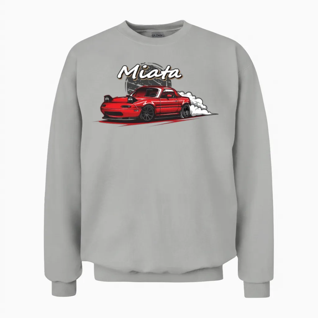 Mazda Mx5 Miata Unisex Sweatshirt in Ash