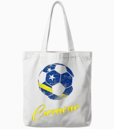Curacao Fußball, Curacao, Flagge Von Curacao, Curacao-Flagge. Tote Bags - White