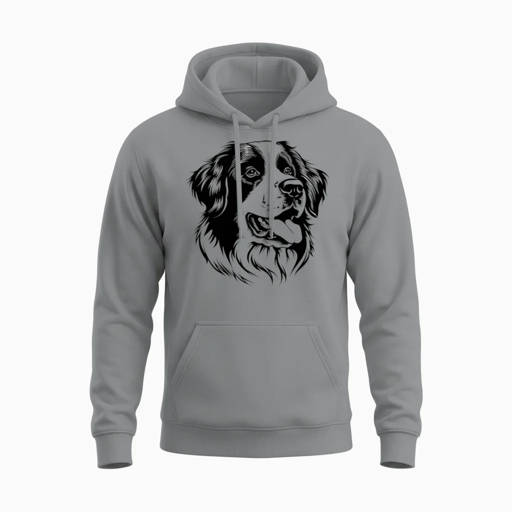 Mens Womens Kids Minimalist Logo Saint Bernard Dog Lover T-Shirt Haut De Gamme Unisex Hoodie in Sport Grey