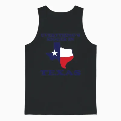 Everything Is Bigger in Texas Funny Adult Humor Unisex Tank Top - Black