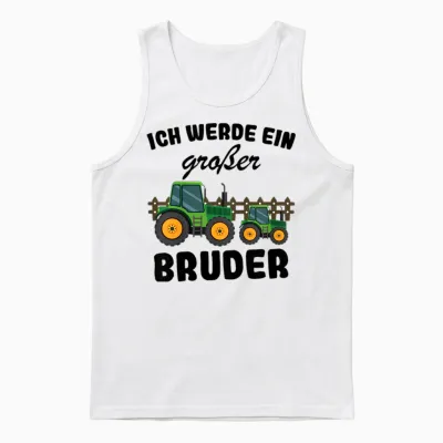 Ich Werde Großer Bruder 2026 Traktor Unisex Tank Top - White