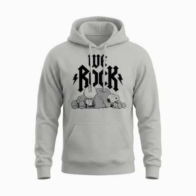 Peanuts - Wir Rocken Charlie Brown Und Snoopy Unisex Hoodie - Ash
