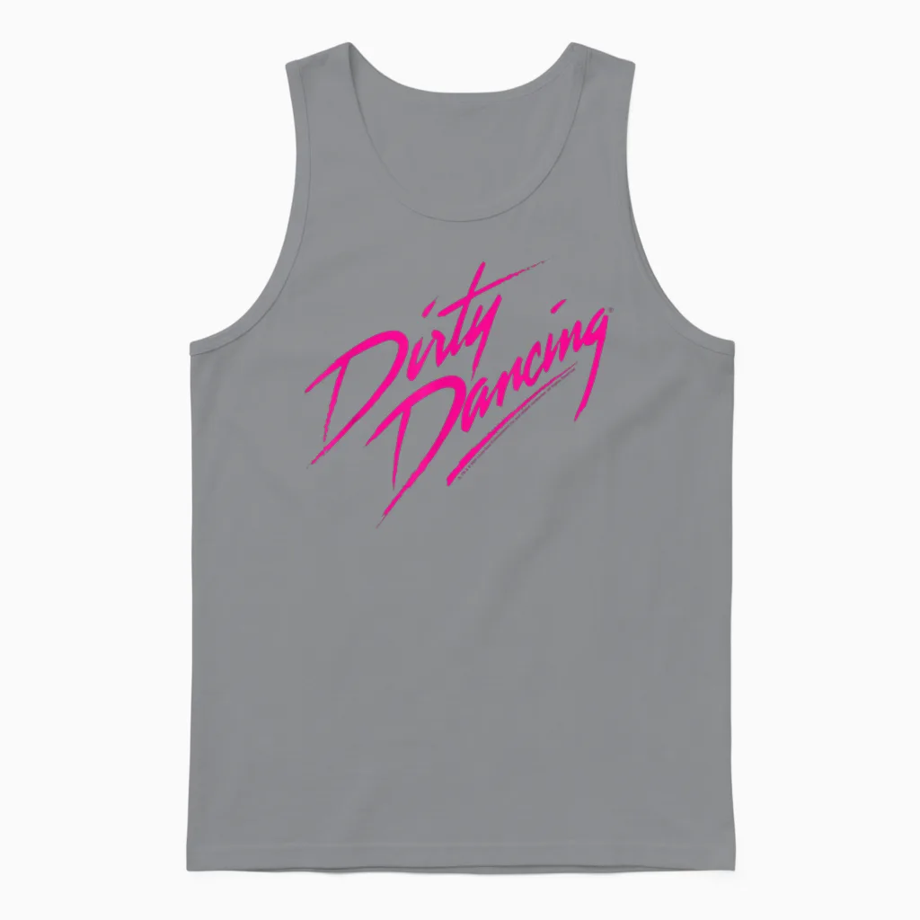 Dirty Dancing Classic Filmlogo Mit Knallrosafarbenem Text Unisex Tank Top in Sport Grey