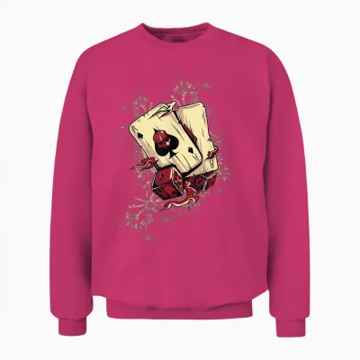Player - Dice Demonic Poker Card T-Shirt, Black Unisex Sweatshirt - Heliconia