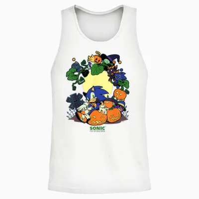 Sonic the Hedgehog - Chao Tales Halloween Group Unisex Tank Top - White