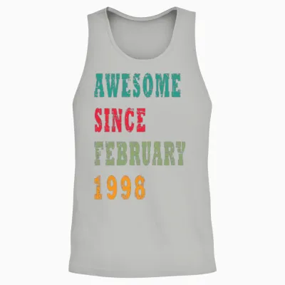 25 Years Old, Birth Saying Unisex Tank Top - Ash