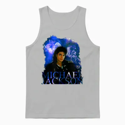 Michael Jackson-003 T-Shirt, Black, S Unisex Tank Top - Ash