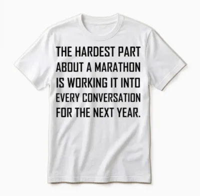 Hardest Marathon Work Unisex T-Shirt - White
