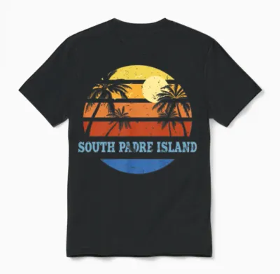 South Padre Island Texas South Padre Island Beach Unisex T-Shirt - Black