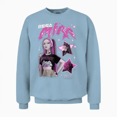 Kpop Demon Hunters Huntrix Mira Popstar Unisex Sweatshirt - Light Blue