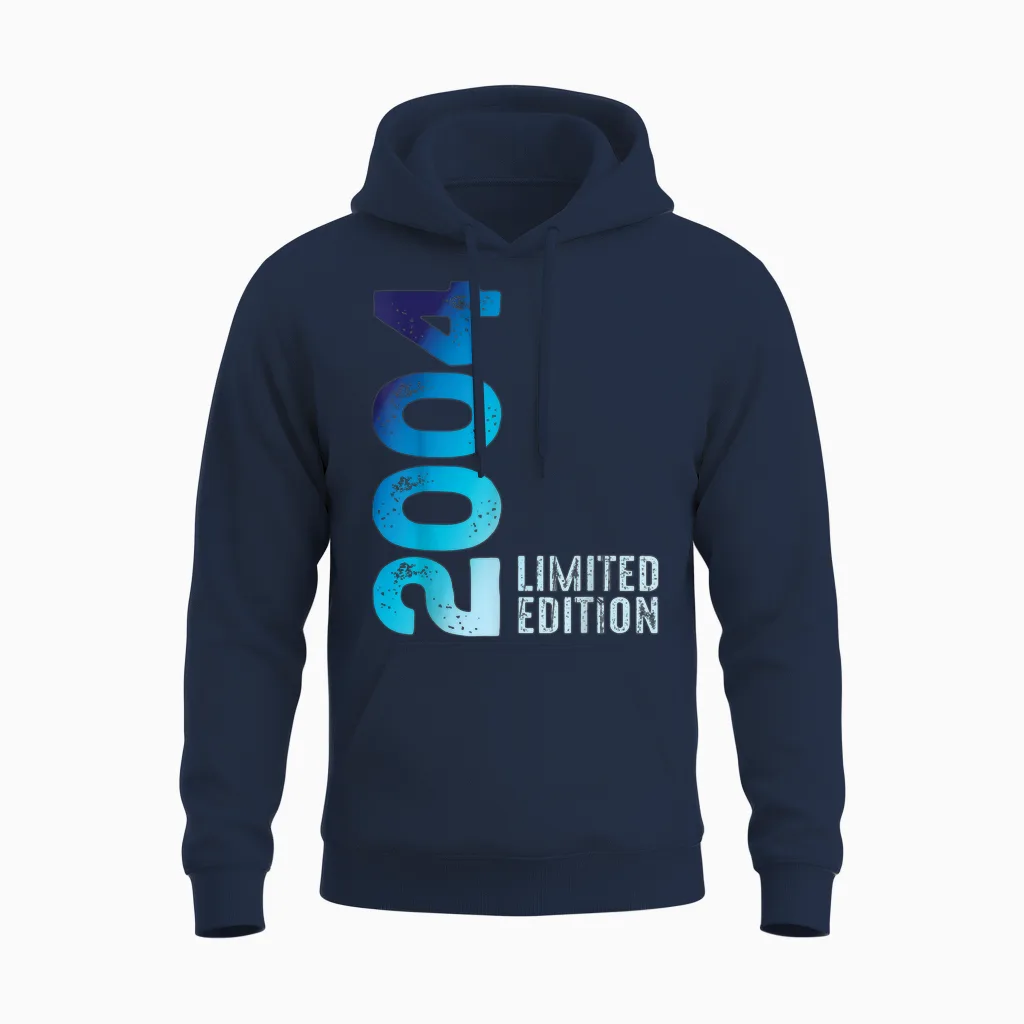 Stunning Year 2004 Vintage Since 2004 Limited Edition 2004 Unisex Hoodie in Navy