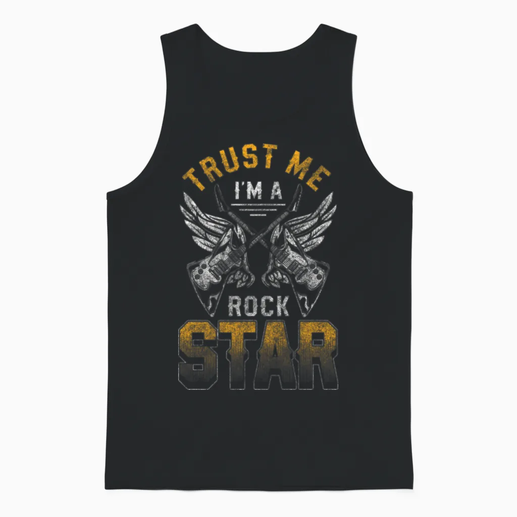 Rock Guitar Festival Unisex Tank Top in Black