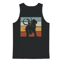 Retro Mammoth Prehistoric Elephant Unisex Tank Top - Black – 1