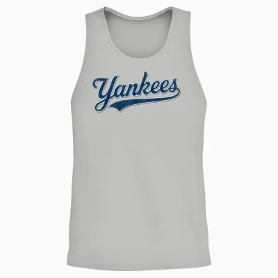 Yankees Vintage Retro Style Tee, Classic 70s & 80s Yankees Unisex Tank Top - Ash