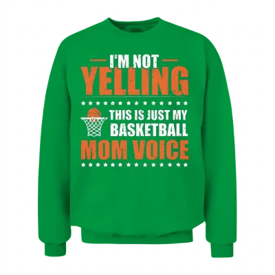 Funny Basketball Mom Game Gifts for Women Unisex Sweatshirt - Irish Green