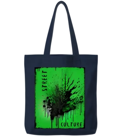 Street Culture Grunge Style Tote Bags - Navy