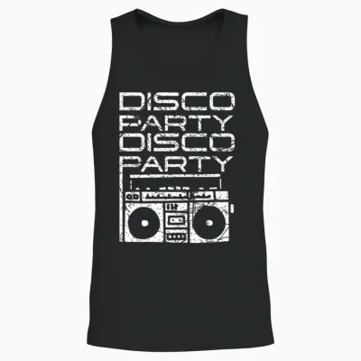 Disco Party Unisex Tank Top - Black