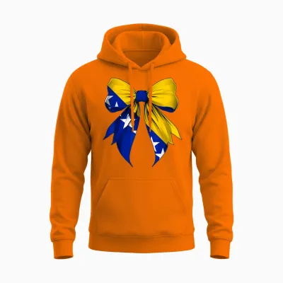 Bosnien-Herzegowina-Flagge, Bosnien Und Herzegowina, Band Unisex Hoodie - Safety Orange
