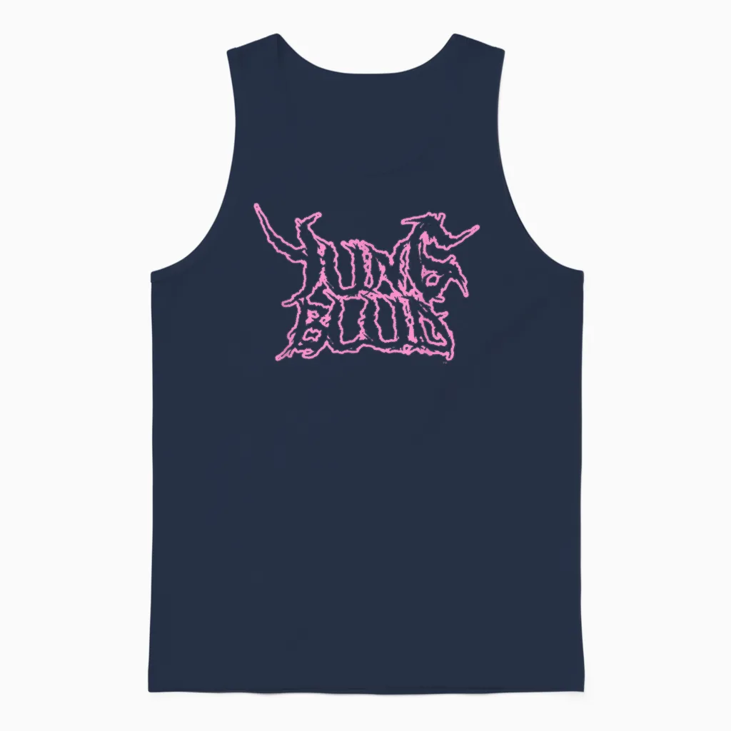 Official Yungblud Deadhappy Pink & Black Unisex Tank Top in Navy