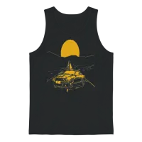 Car Speed Moon Travel Shirt Funny Unisex Tank Top - Black – 1