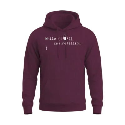 Funny Programmer for Java Coffee Programming Unisex Hoodie - Maroon