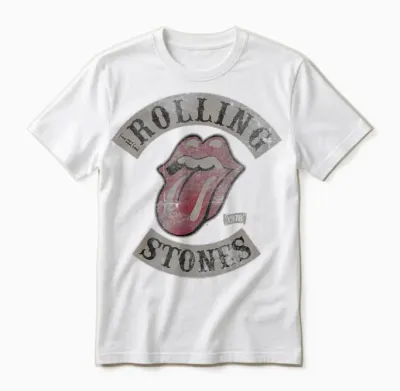 Official the Rolling Stones Vintage Tour 1978 Black Unisex T-Shirt - White