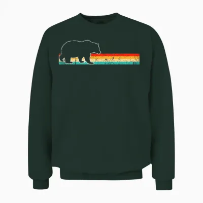Bear Retro Unisex Sweatshirt - Forest