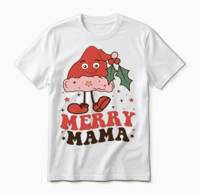 Funny Retro Christmas Unisex T-Shirt - White