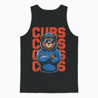 Vintage Cubs Gift for Men Women Boys Girls Unisex Tank Top in Black - 1