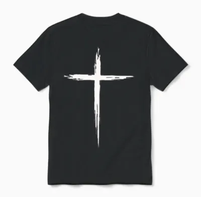Christian Cross Christians Men Women Jesus Christ Cross Pullover Unisex T-Shirt - Black
