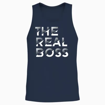 The Real Boss Familienkind Für Neugeborene, Sohn, Tochter, Unisex Tank Top - Navy