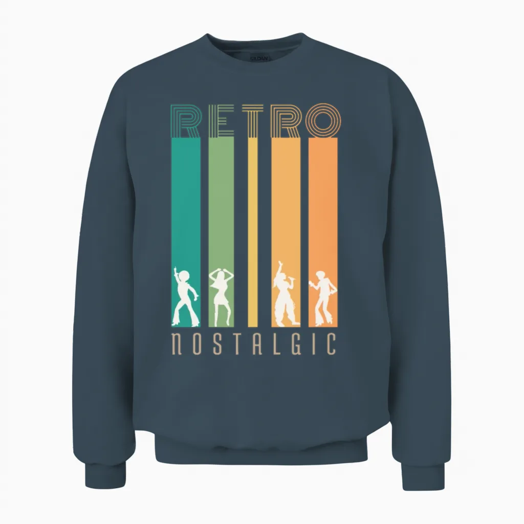 Retro Nostalgic Unisex Sweatshirt in Dark Heather
