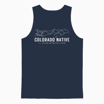 Colorado Near Native - Dark Background Unisex Tank Top - Navy