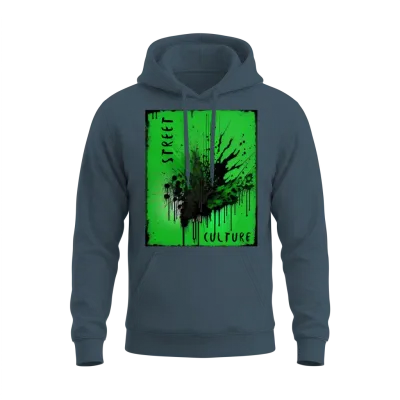 Street Culture Grunge Style Unisex Hoodie - Dark Heather