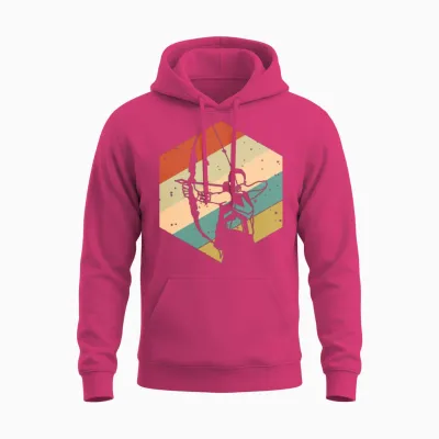 Retro Archer Unisex Hoodie - Heliconia