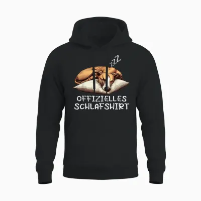 Offizielles Schlafshirt Whippet Hund Windhund Hunde Unisex Hoodie - Black