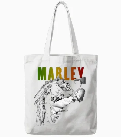 Bob Marley Rastaman Vibrationsgewaschen Tote Bags - White